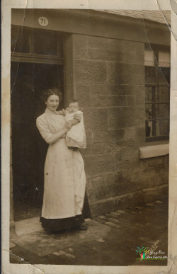 Young woman with baby.